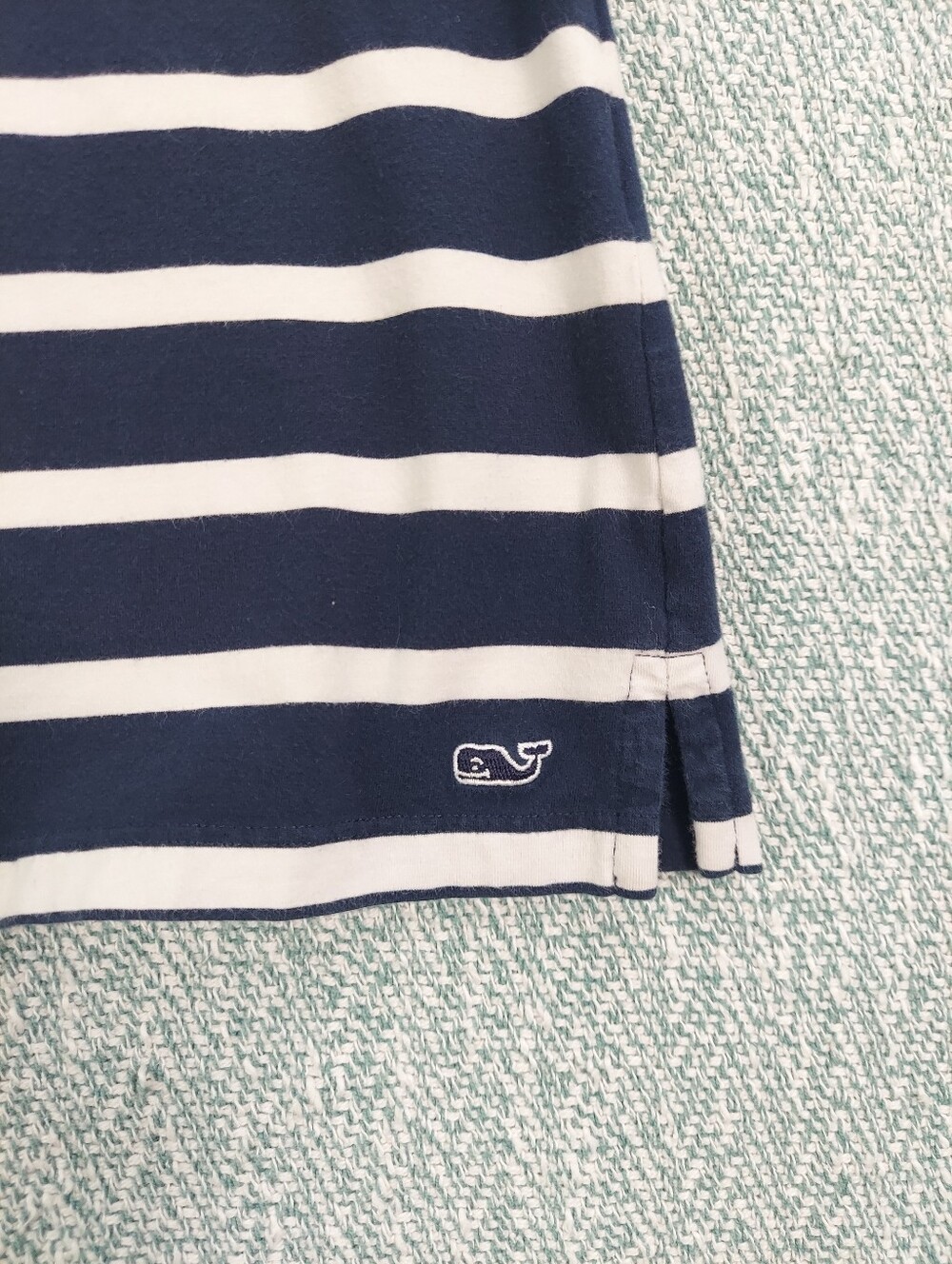 Vineyard Vines Navy and White Striped Long Sleeve Top, Wmns M - Picture 5 of 9